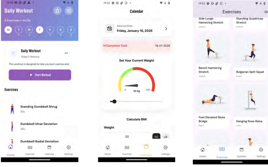 Workout & Exercise Mobile Application