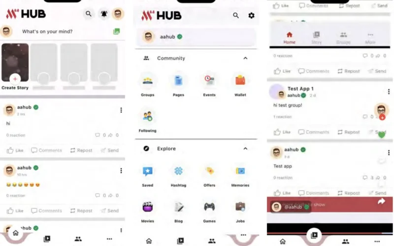 Meta Hub — Mobile · Social